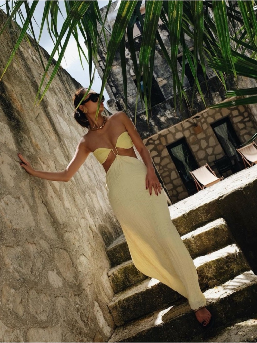 Baobab Voila Maxi Dress Butter Yellow XS